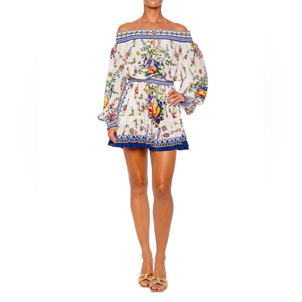 Camilla White Floral Mini Dress